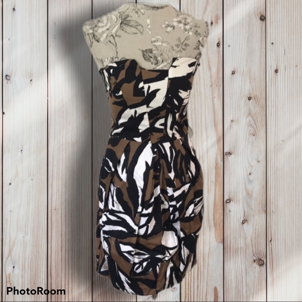 𝅺NEW B. Smart Black/Brown Strapless Dress 8